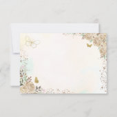 Floral Light Gold Princess Birthday Quinceanera Save The Date (Achterkant)