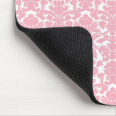 Floral Light Pink Damask Mousepad Muismat (Hoek)