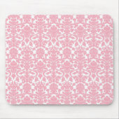  Floral Light Pink Damask Mousepad Muismat (Voorkant)