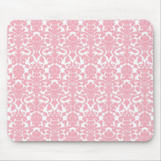  Floral Light Pink Damask Mousepad Muismat