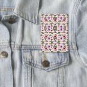 Floral light switch cover featuring a symmetrical  button (Insitu)