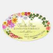 Floral Light Yellow Product Labels Monogram Logo (Voorkant)