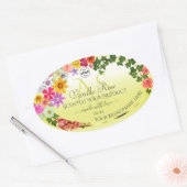 Floral Light Yellow Product Labels Monogram Logo (Envelop)