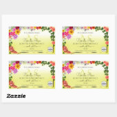 Floral Light Yellow Product Labels Monogram Logo (Vel)