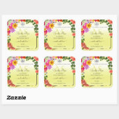 Floral Light Yellow Product Labels Monogram Logo (Vel)