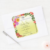 Floral Light Yellow Product Labels Monogram Logo (Envelop)