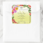 Floral Light Yellow Product Labels Monogram Logo (Tas)