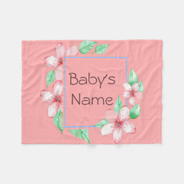 Floral Lijst Baby Blanket Fleece Deken