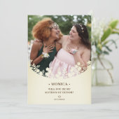 Floral Lijst Bloemenmeisje Bridesmaid Voorstel (Staand voorkant)