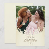 Floral Lijst Bloemenmeisje Bridesmaid Voorstel (Voorkant / Achterkant)