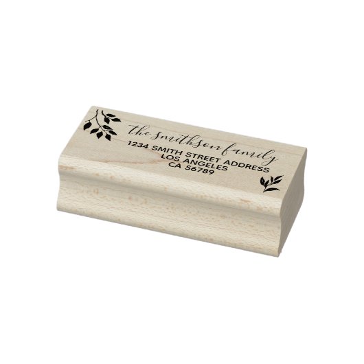 Floral Lijst Botanical Signature Family Leaves Rubberstempel (Stempel)