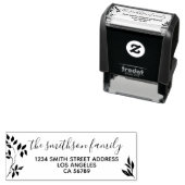 Floral Lijst Botanische Handtekening Bladeren Zelfinktende Stempel (In situ)