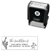 Floral Lijst Botanische Handtekening Boho Chic Zelfinktende Stempel (In situ)