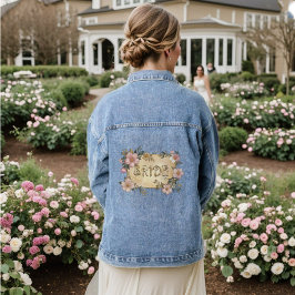 Floral Lijst Bruid Denim Jas Denim Jacket