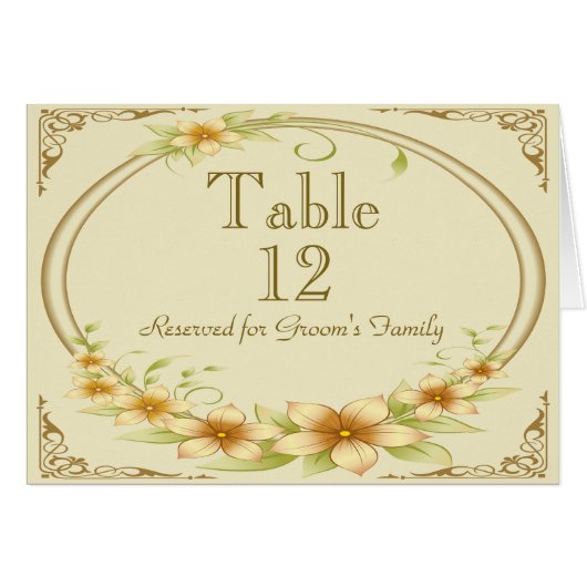 Floral Lijst bruiloft (Voorkant Horizontaal)