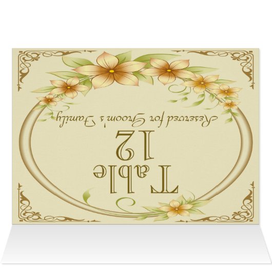  Floral Lijst bruiloft (Binnen Horizontaal (Boven))