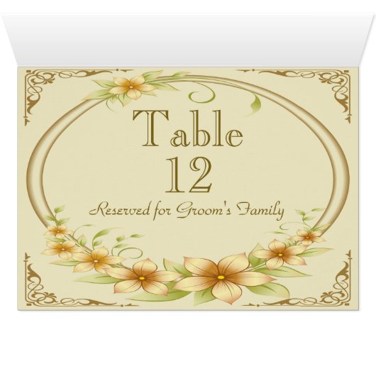  Floral Lijst bruiloft (Binnen Horizontaal (Onder))