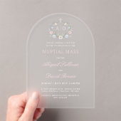 Floral Lijst bruiloft Acryl Uitnodigingen (Insitu (Draagbaar))