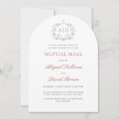 Floral Lijst bruiloft Kaart (Voorkant)