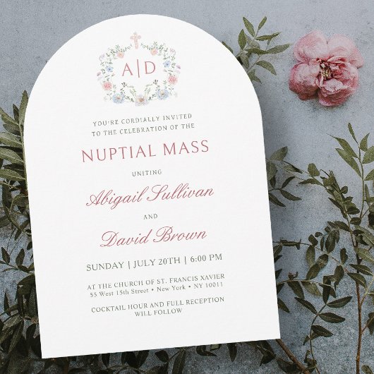 Floral Lijst bruiloft Kaart