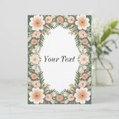 Floral Lijst Design Kaart (Staand voorkant)