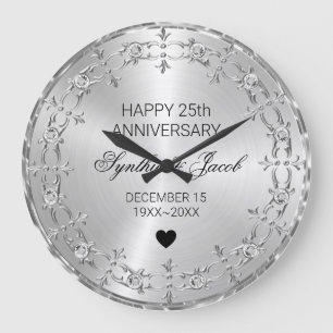 Floral Lijst Diamonds Grote Klok