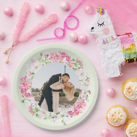 Floral Lijst favoriete paren Papieren Bordje (Feest)