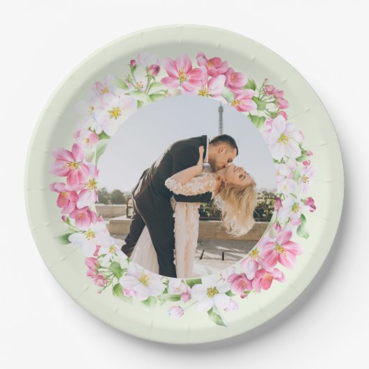 Floral Lijst favoriete paren Papieren Bordje (Voorkant)