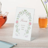 Floral Lijst Favors Reclamebord Met Voetstuk (Insitu)