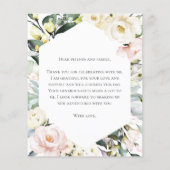 Floral Lijst Foto Afstuderen Dank u kaart (Achterkant)