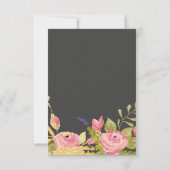 Floral Lijst Foto Dank u kaart (Achterkant)