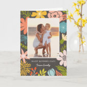 Floral Lijst Foto Moederdag Kaart (Gele Bloem)