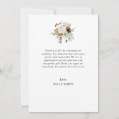 floral lijst foto's bruiloft aankondiging (Achterkant)