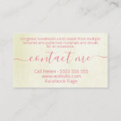  Floral Lijst Handgemaakte kaarten Scrapbooking Visitekaartje (Achterkant)