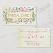  Floral Lijst Handgemaakte kaarten Scrapbooking Visitekaartje (Voorkant / Achterkant)