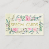  Floral Lijst Handgemaakte kaarten Scrapbooking Visitekaartje (Voorkant)