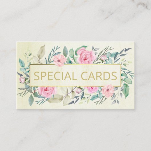  Floral Lijst Handgemaakte kaarten Scrapbooking Visitekaartje (Voorkant)