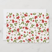 Floral Lijst Holiday Fotokaart Feestdagenkaart (Achterkant)