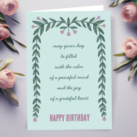Floral Lijst Inspirerend Mindful Happy Birthday