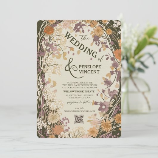  Floral Lijst Kaart (Staand voorkant)