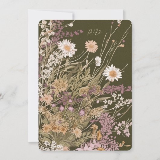  Floral Lijst Kaart (Achterkant)