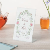 Floral Lijst Kaarten & Geschenken Reclamebord Met Voetstuk (Insitu)