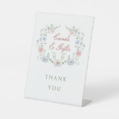 Floral Lijst Kaarten & Gifts voetstuk teken Reclamebord Met Voetstuk (Voorkant)