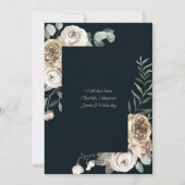 Floral Lijst kerstfeestdag Foto gepersonaliseerd Feestdagenkaart (Achterkant)