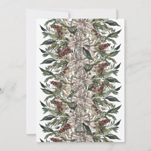  Floral Lijst kerstkaart (Achterkant)