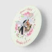 Floral Lijst koppelt Foto met gepersonaliseerde te Ronde Klok (Hoek)