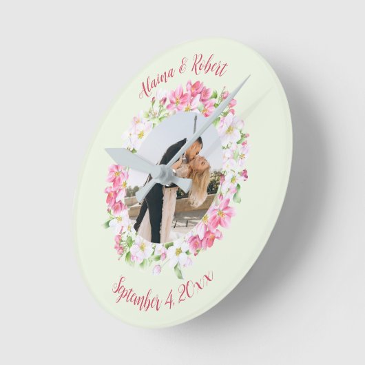 Floral Lijst koppelt Foto met gepersonaliseerde te Ronde Klok (Hoek)