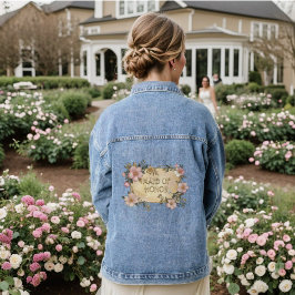 Floral Lijst Maid of Honor Denim Jacket