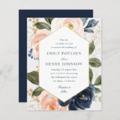 Floral lijst marvy and blush waterverf bruiloft (Voorkant / Achterkant)