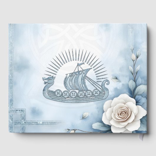 Floral Lijst met Rozen en Keltisch design. Gastenboek (Achterkant)